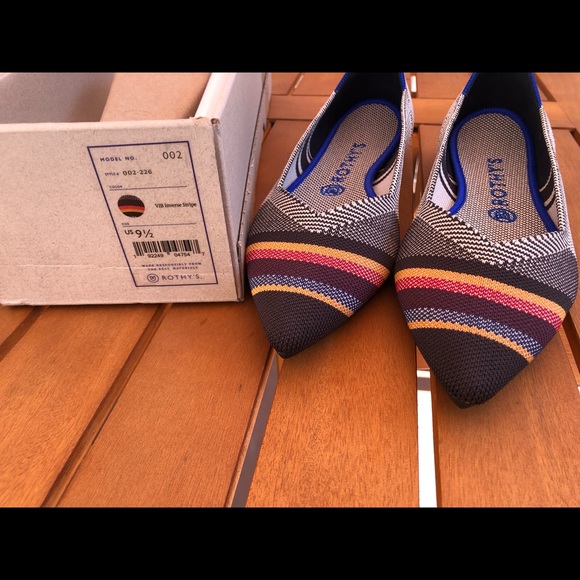 BNIB Rothy’s VIB Inverse Stripe points, 9.5 - Picture 2 of 7